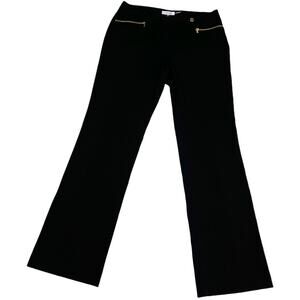 Calvin‎ Klein Dress Pants Straight Leg Zip Pocket Career Suit Women's 6 Black